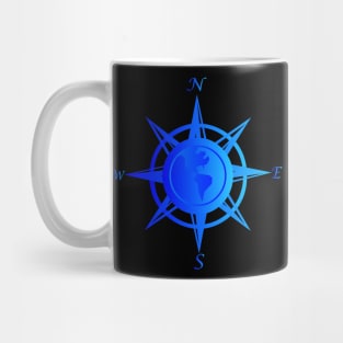 Compass rose with cardinal points, WIND ROSE Mug